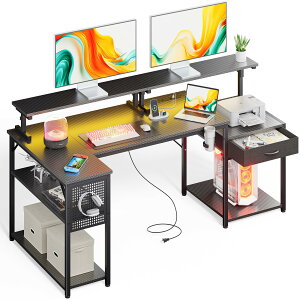 DOMICON Q[~OfXN 183cm ot RZgt I [ LfXN p\RfXN PC fXN computer desk ?q ItBXfXN wK Ɗ R[i[fXN ݑΖ gȒP 