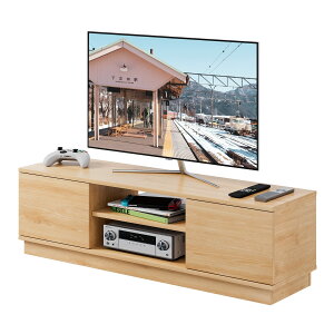 WLIVE テレビ台 ローボード テレビボード 収納 ロータイプ 幅110 高さ33cm tv台 tvボード 43インチ対応 24-47型対応 扉付き 大容量収納スペース ナチュラル