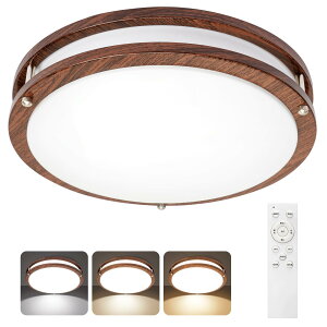 OOWOLF LEDシーリングライト 10畳 4200lm 木目調 おしゃれ 調光調色 リモコン付き 豆電球常夜灯 おやすみタイマー メモリ機能 6・10畳 Ceiling Light リビング 寝室 和室 台所 天井照明 長寿命 和室照明
