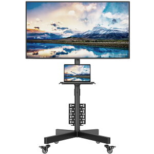 BONTEC �e���r�X�^���h �L���X�^�[�t�� 23�E60�C���`�Ή� �e���r�� �ړ��� �������� 1308�E1528mm �ω׏d40kg VESA 400×400mm�Ή� �`���g���� +6°/-3° �L�E�{�[�h���[ �����I�� �z������ ���b�N�t�����^