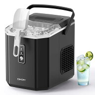 EUHOMY 製氷機 家庭用 【ハンドル付き氷バスケット ポータブル 5.66kg】最短6分 高速製氷 自動洗浄機能 …
