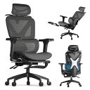 DEULUKO オフィスチェア メッシュ 人間工学 椅子 疲れない テレワーク 腰サポート 腰痛対策 パソコンチェア チェア デ…