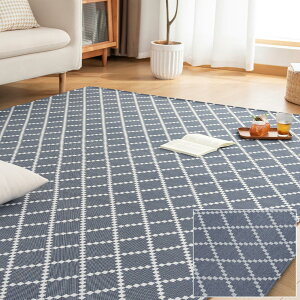 Sun Deco ���O �J�[�y�b�g 3�� ���O�}�b�g �`�F�b�N�� ������� ����~�� �􂦂� �I�[���V�[�Y�����K ���r���O�}�b�g �k�� ���ی� �z�b�g�J�[�y�b�g�Ή� �􉽊w�͗l 185x235cm �l�[�r�[�u���[