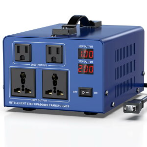 JARXIOKE 2000W �ψ��� 100V����200V �A�b�v�g�����X �_�E���g�����X 100V/110V �E 200V/220V�ɕψ� �C�O�d�C���i����{�Ŏg�p �P���d���ϊ��� �C�O���s�p