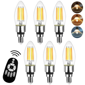 LVWIT �V�����f���A�d�� E12���� LED�d�� �t�B�������g�d�� 50W�`���� 600LM ���� ���F �����R���t�� LED�����v ����d��4.5W ���u���� �����F �����F �d���F ��铔 �L�z���^�C�v 90%�ȃG�l ���͋C 6