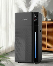 Mifasol 加湿器 ハイブリッド式 スチーム式 大容量20L 業務用 加熱式 +超音波式 加湿 器. お手入れしやすい 自動湿度調整 タワー 上から給水 水浄化 省エネ 遠隔制御 キャスター 35畳 25dB静音 おやすみモード 連続48時間 スタイリ