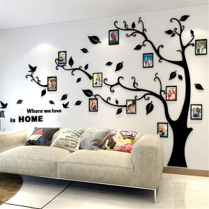 ウォールステッカー 3D立体 DIY ツリー 壁シール 壁ウォールステッカーアクリル ウォールステッカー おしゃれ フォトフレーム 壁 シール リビングルーム ベッドルーム 部屋飾り 居間 寝室 ウ