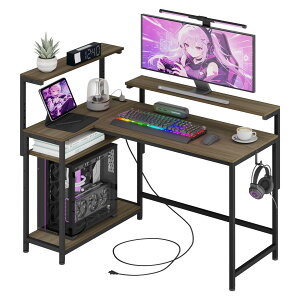 �y���j�^�[��2�t���E�I�������߉\�zLunarLight PC�p�\�R���f�X�N ��130���s80����72cm �R���Z���g�ƃt�b�N�t�� �e�����[�N