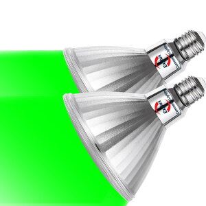 Explux LED�n�C�r�[���d�� �ΐF�� 150W���� E26���� ���O�h���h�� �����Ή� �K���X�{�f�B PAR38 �r�[�������v 121mm�a 2��