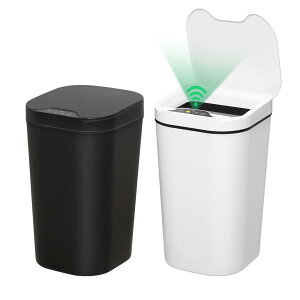 自動開閉 センサー式 ゴミ箱 ダストボックス 9L 幅18.3×奥行20×高さ32cm 単3電池2枚使用 袋が見えない TIXPOL 蓋付き タッチレス センサー式 シンプル 馴染みやすい おしゃれ 防臭 静音 室内 キッ