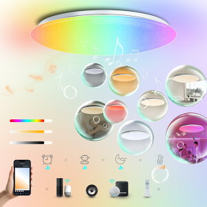 GHETTALINN LED ���y�V�[�����O���C�g 5�N�ۏ� 12�� 14�� �ق�����G�t�F�N�g WiFi�ڑ� alexa/google home�Ή� ������Bluetooth�X�s�[�J�[ RGB���C�g ���邢 �X�}�[�g�z�[���V��Ɩ� �������F ���E�x ����