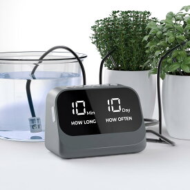 自動 灌水器 水やり器 観葉植物 2600mAh 内蔵バッテリータイマー 自動散水システム 自動水やり機 自動水やり ベランダ 自動給水器 水やりタイマー 充電式 ポンプ 鉢植え プランター キット 水撒き 散水 植物 花 園芸 鉢（10鉢対応