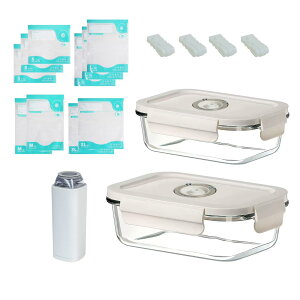 Y K YUKO �Z�� �^��ۑ��e�� �ϔM�K���X 1040ML+1480ML(�v���~�A�����f��)+�^��p�b�N�@ �{�^��ۑ���10���Z�b�g- �H�i�ۑ��A�N�x������ �R��h�~ �H�i�^��ۊǃ{�b�N�X �d�q�����W�E�①�E�ⓀOK