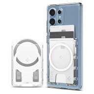 【Galaxy S26/S25シリーズ専用】Spigen 両面マグネット カードケース 滑り止めシリコンパターン クリア …