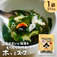 [大袋] スープ 国産やさいと海藻をもりもり食べるホッ。とスープ 165g×1袋 わかめ 昆布 春雨 キャベツ …