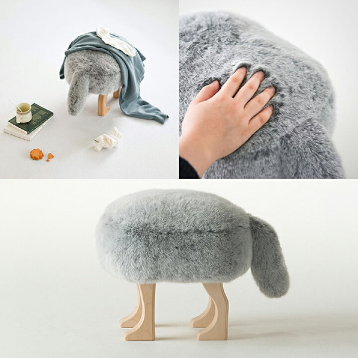 楽天市場】匠工芸 アニマルスツール / フォックスグレー・Sサイズ  