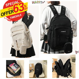 【5万人に選ばれた実績！ 全国送料無料】【15ポケット＆撥水仕様！】リュック レディース バックパック メンズ 大容量 ミニケース付き 軽量 軽い 撥水 pc対応 通勤 通学 女子 スポーツリュック ins風 PCリュック かわいい おしゃれ 韓国リュック 学生 高校生 中学生