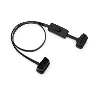 【1000円ぽっきり】 OBD2 ケーブル 延長 スイッチ付き 60cm フラット仕様 延長ケーブル レーダー探知機 …