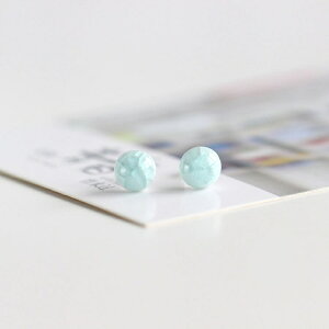 クラック 陶器 ハンドメード ピアス