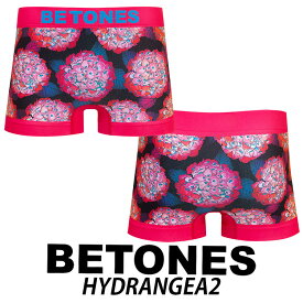 ポイント10倍【BETONES/ビトーンズ 楽天最安値に挑戦】 シームレス ボクサーパンツ HYDRANGEA2 立体裁断 【ショート】【0311】 メンズ下着 アンダーウェア 【メール便送料無料】 プレゼントラッピング承り中 メンズ 黒 人気 ブランド【HAWAII限定商品】バレンタイン 派手