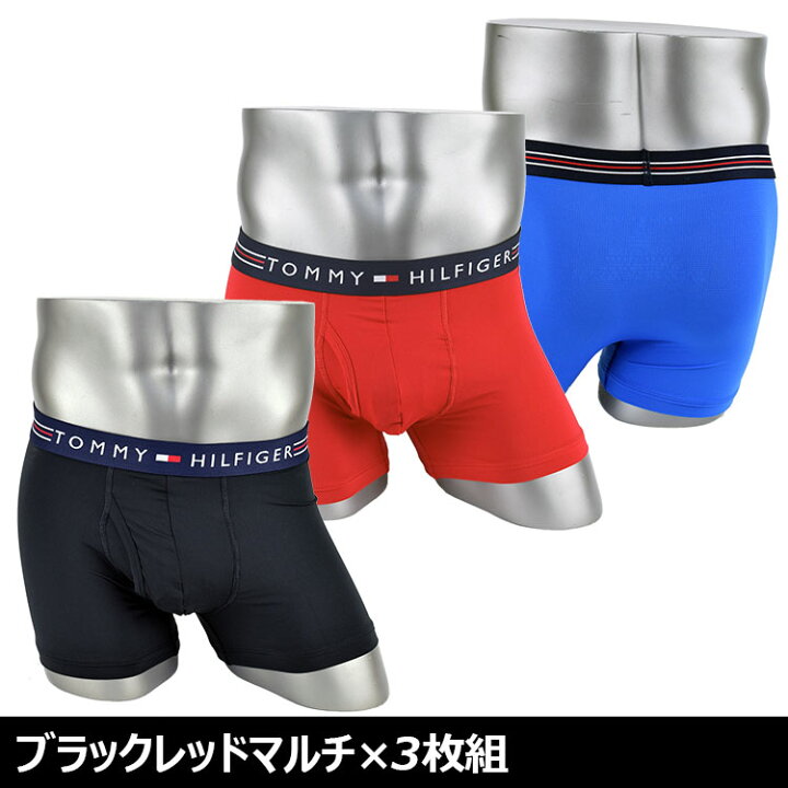 楽天市場 ボクサーパンツ Tommy Hilfiger トミーフィルフィガー 3枚組 ボクサーパンツ メンズ Stretch Pro 下着 ボクサー 09t3600 メンズ下着 アンダーウェア Trunk ロングボクサーパンツ 男性下着 ブランド 人気 楽天 人気ブランド 赤 トミー ヒルフィガー