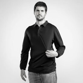 GRAPHENE-X グラフェンX All Rounder Polo Shirt Long Sleeve（Men） メンズ アウター シャツ ポロシャツ アウトドア スポーツ 長袖 ロングスリーブ 日常 普段使い 黒 ブラック 通勤 大きいサイズ ゴル