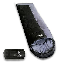 【4,280円⇒3,980円】人工ダウン シュラフ 寝袋 ブラック 封筒型 軽量 保温 人工ダウン 寝袋 210T コンパクト アウトドア キャンプ 登山 車中泊 防災用 丸洗い可能 冬用 夏用 オールシーズン 収納パック付き マイクロプリマ シュラフ 寝袋 (ブラック) 【Loook】