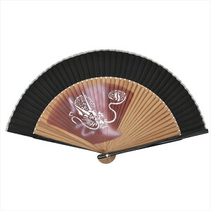 Ripple FAN メンズ 短地シルクペンテックス 22cm ふくろう 黒 雑貨扇子 和柄 浴衣 和装 扇子 せんす メンズ 男性 プレゼント ギフト お祝い お土産 海外 日本 和雑貨 和小物