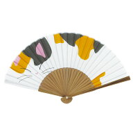 Ripple FAN レディース プリント扇子 21cm 猫背 ミケ 雑貨扇子 和柄 浴衣 和服 和装 扇子 せんす センス …