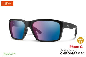 SMITH �X�~�X �Ό��T���O���X Backcast Matte Black�iCP Glass Polarchromic Rose Blue Mirror�j