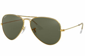 RAY-BAN Sunglasses AVIATOR Arista Gold RB3025 001/58 G-15 Green Polarized size:62