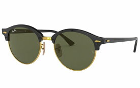 RAY-BAN Sunglasses CLUBROUND BLACK RB4246F 901 G-15 GREEN size:53