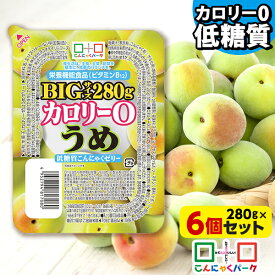 【33%OFF】【ランキング1位獲得】 こんにゃくゼリー ダイエット食品 カロリー0 うめ 低糖質こんにゃくゼリー BIGサイズ こんにゃくパーク カロリーゼロ ダイエットゼリー こんにゃく デザート 栄養機能食品 蒟蒻 ファスティング (280g*6個入)