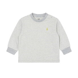 コットンストライプ長袖シャツ ボーダー 長袖カットソー 長袖 通園服 入園準備 80 90 100 110 120 長袖 トップス Konny 柔らかい ベビー服 秋 春 韓国子供服