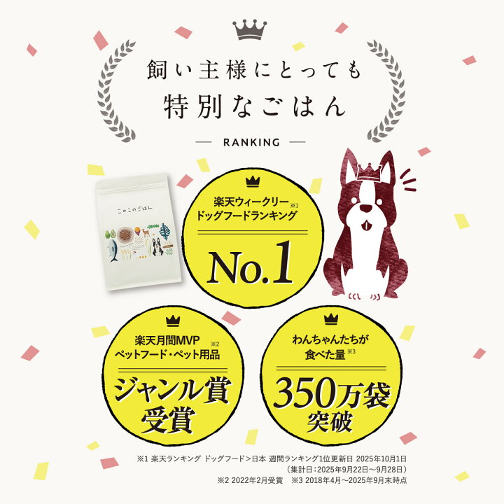 楽天市場】【 公式 】 このこのごはん ドッグフード 全犬種 全年齢 