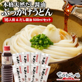 送料無料 お中元 お歳暮 ギフト 本場 さぬきうどん！本格天然だし醤油ぶっかけうどん 【讃岐うどん16人前＆だし醤油500mlセット】 讃岐うどん 内祝い ギフト 御中元 敬老の日 プレゼント あの釜玉うどんもご家庭でカンタンにお楽しみいただけます！【あす楽対応】