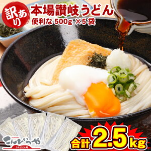 【訳あり】半生讃岐うどん 500g×5袋 合計2.5kg 小分け で便利!約20〜25人前 規格外ですが味は本場さぬきうどん!ご家庭用にいかがですか? 送料無料 本場 讃岐うどん お取り寄せ グルメ 訳あ