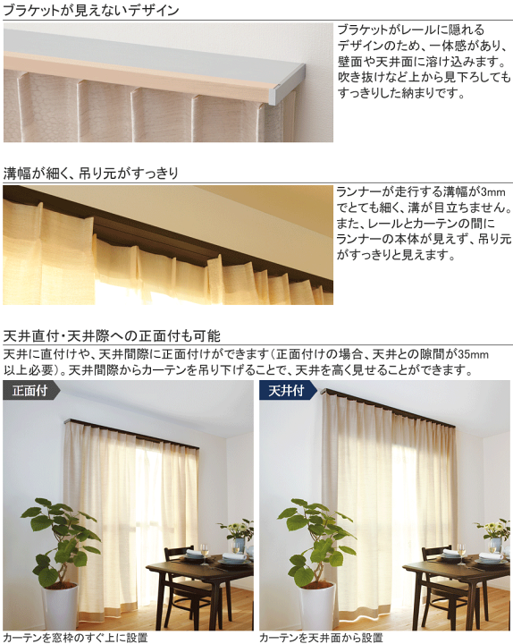 楽天市場】カーテンレール フィットアーキ ダブル Aセット 2.0mセット 