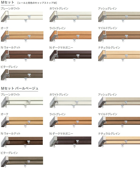 楽天市場】カーテンレール ダブル エリートカバートップ2 Mセット 