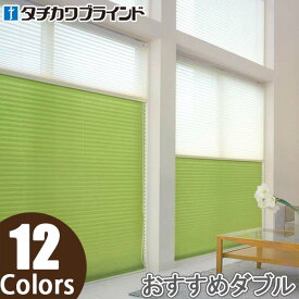 プリーツスクリーン タチカワ ペルレ おすすめダブル ワンチェーン操作 マカロン PS2336〜PS2347 幅241cm〜280cm×丈221cm〜260cm