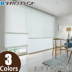 プリーツスクリーン タチカワ ペルレ おすすめダブル ワンチェーン操作 コモド PS2360〜PS2362 幅241cm〜280cm×丈221cm〜260cm