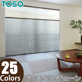 プリーツスクリーン トーソー ツインスタイル TOSO しおり25 ツインワンチェーン 彩葉 TP8001〜TP8025 幅81cm〜120cm×丈221cm〜260cm