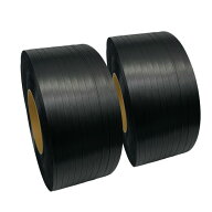 PPバンド リサイクルバンド グリーンライトバンド 幅15mm 長さ2500m 1巻 2巻 10巻 日本製 黒 自動梱包機…