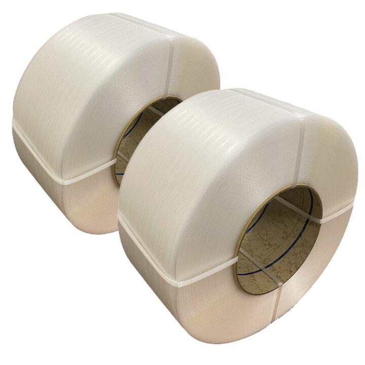 楽天市場】PPバンド 幅12mm 長さ3000m 2巻セット 全3色 黄 青 透明 