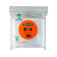 【ネコポス対応/4束まで送料270円】生産日本社 セイニチ チャック付きポリ袋 ユニパック E-4 100枚
