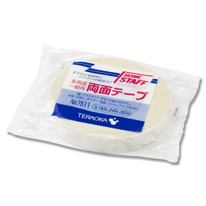 【3束までネコポス対応】寺岡製作所 紙両面テープ 7511 24mm×50m巻