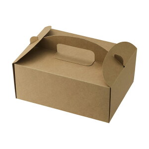 HEIKO 箱 アーチハンドキャリーケーキ箱 15×21 ケーキ6~7個用 クラフト 50枚/袋