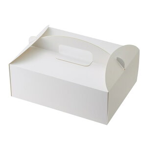 HEIKO 箱 アーチハンドキャリーケーキ箱 18×24 ケーキ8~9個用 ホワイト 50枚/袋