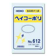 【ネコポス対応/1束まで送料270円】HEIKO ポリ袋 透明 ヘイコーポリエチレン袋 0.06mm厚 No.612(12号) 50枚