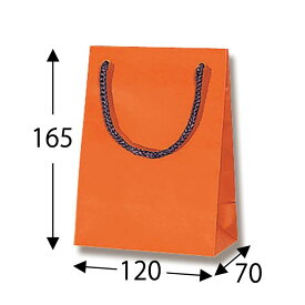 【1束までヤマト運輸宅急便コンパクト対応】HEIKO　手提袋　ブライトバッグ　T−4　Dオレンジ（マットPP貼り）　10枚